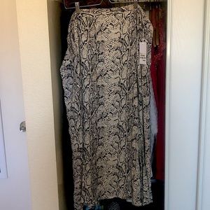 Reformation Snake Print Maxi Skirt